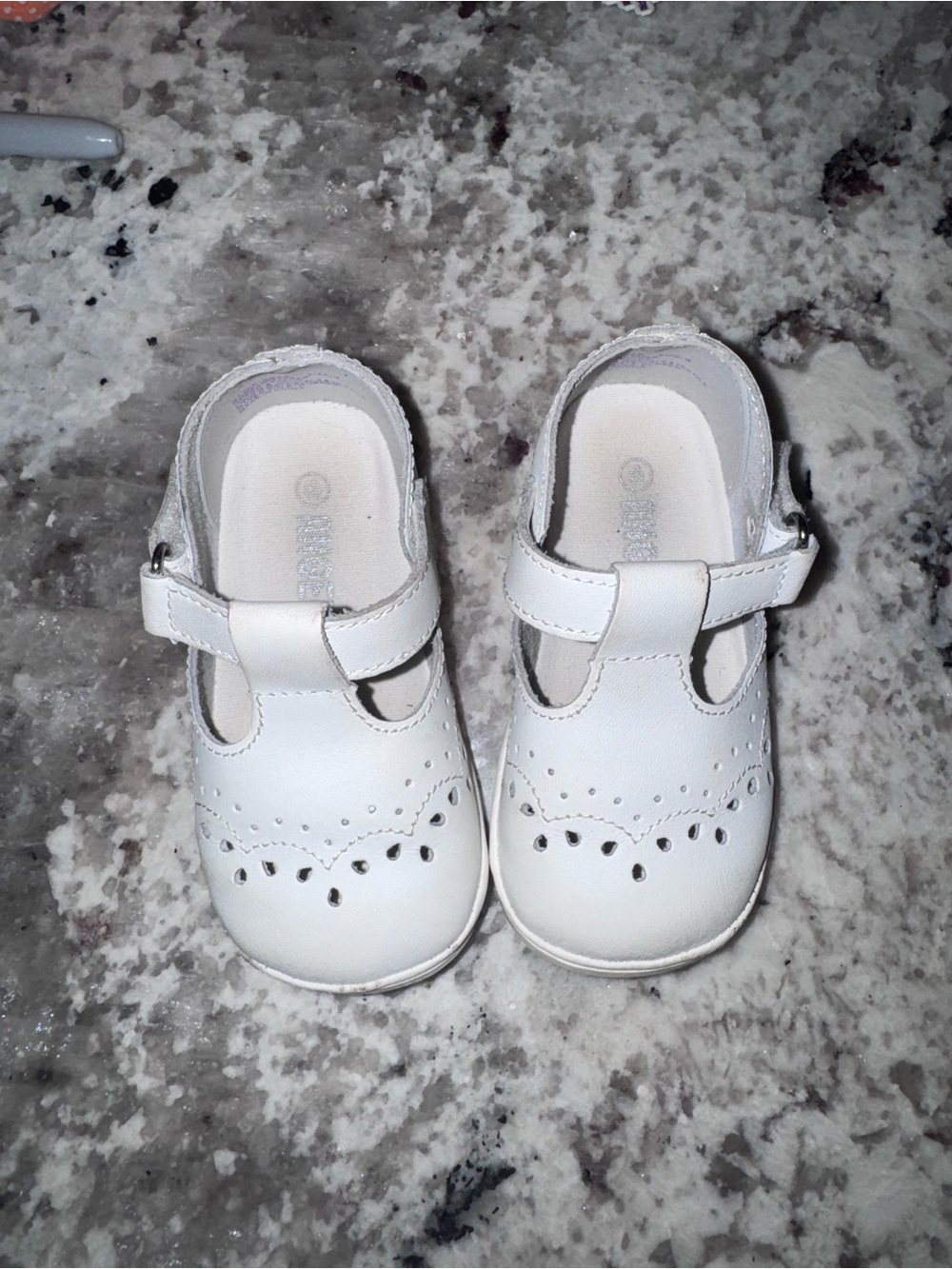 Angel Dear White Baby T-Strap Mary Jane Shoes